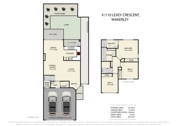 Floorplan of Homely townhouse listing, 9/110 Lexey Crescent, Wakerley QLD 4154