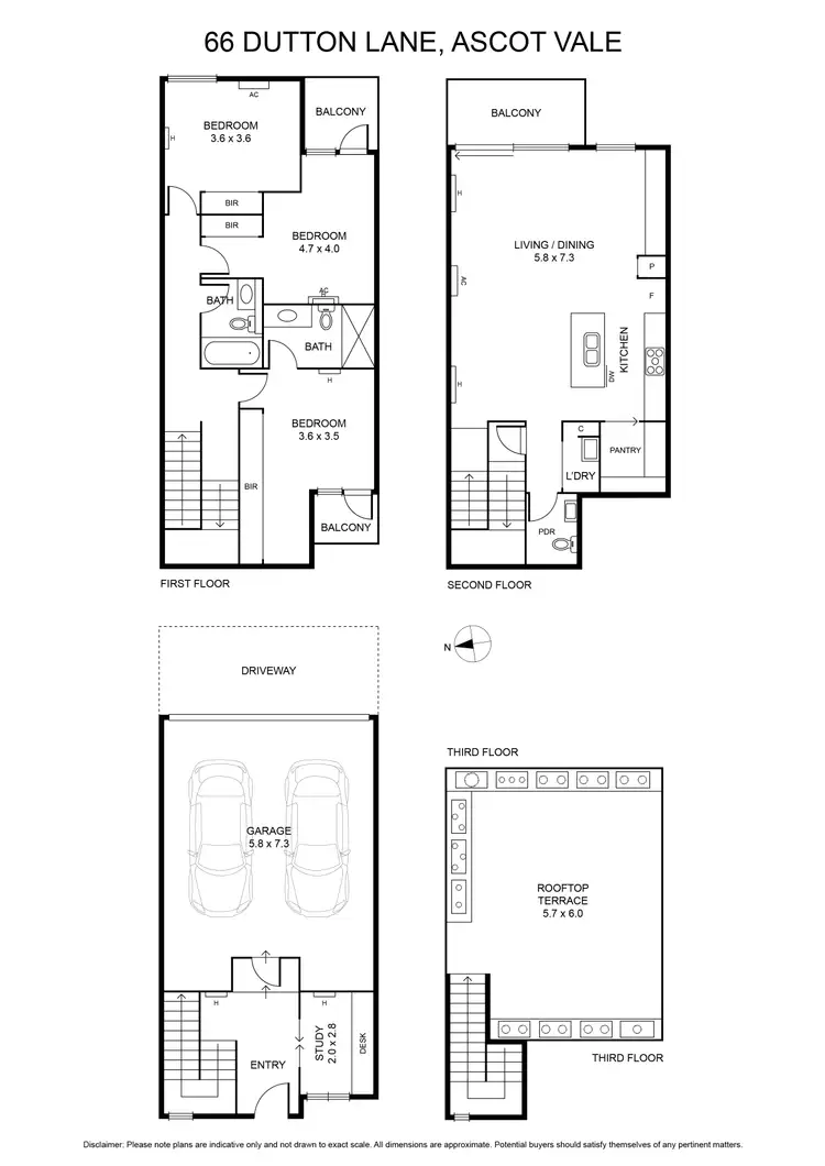 Floorplan of Homely house listing, 66 Dutton Lane, Ascot Vale VIC 3032