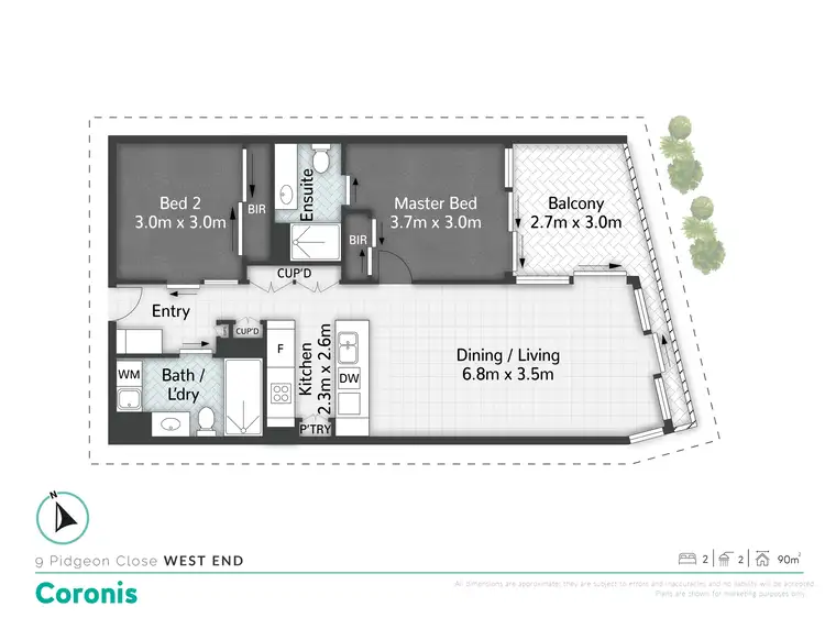 Floorplan of Homely apartment listing, 30904/9 Pidgeon Close, West End QLD 4101