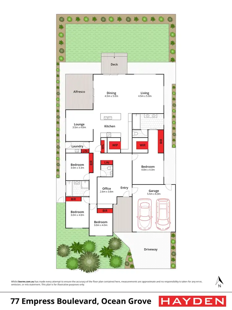 Floorplan of Homely house listing, 77 Empress Boulevard, Ocean Grove VIC 3226