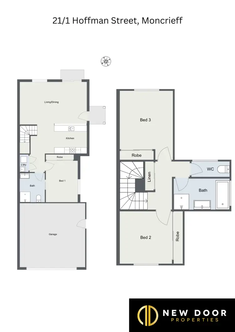 Floorplan of Homely townhouse listing, 21/1 Hoffmann Street, Moncrieff ACT 2914
