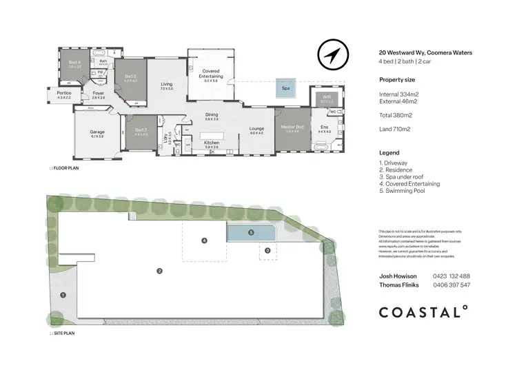 Floorplan of Homely house listing, 20 Westward Way, Coomera Waters QLD 4209