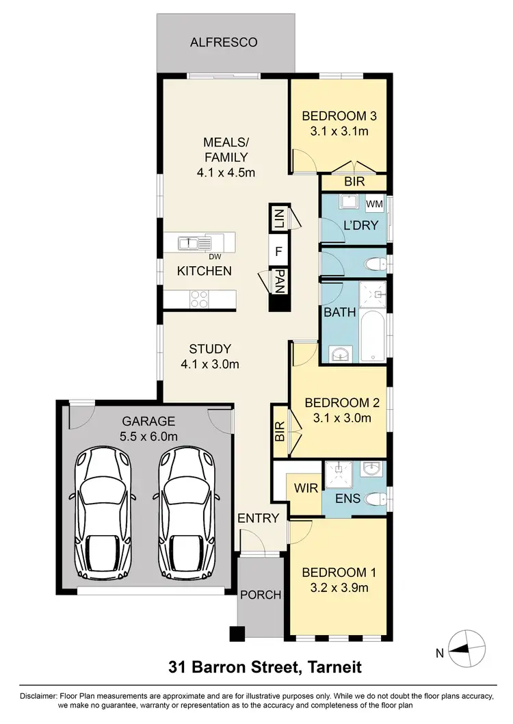 Floorplan of Homely unit listing, 31 Barron Street, Tarneit VIC 3029