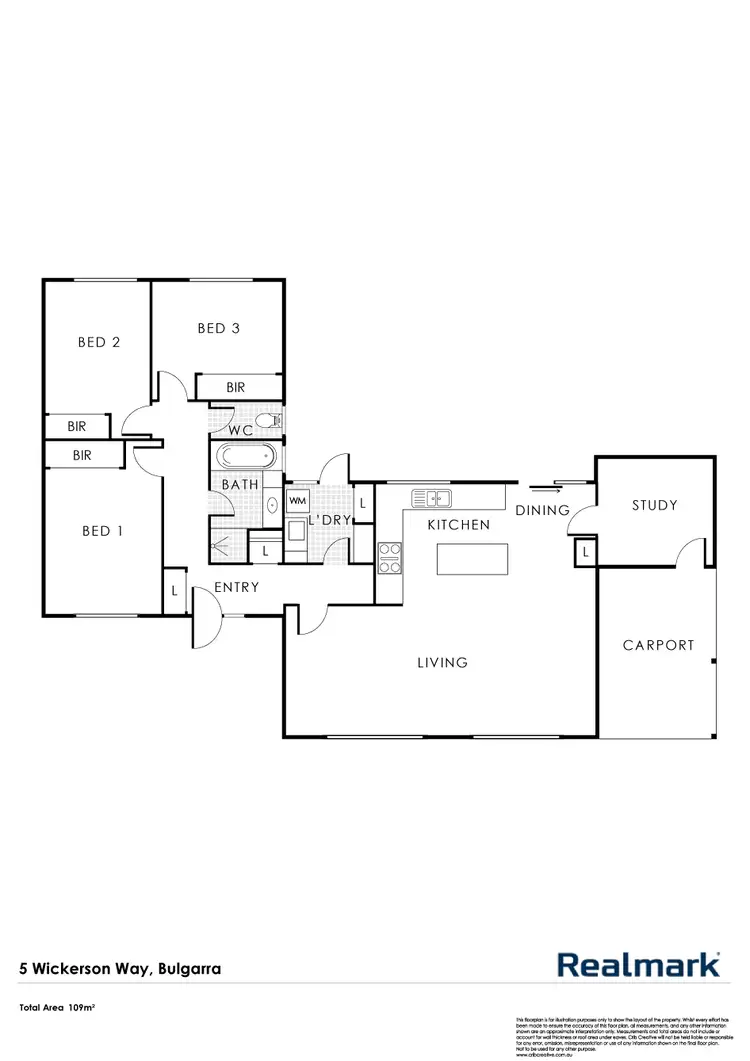 Floorplan of Homely house listing, 5 Wickerson Way, Bulgarra WA 6714