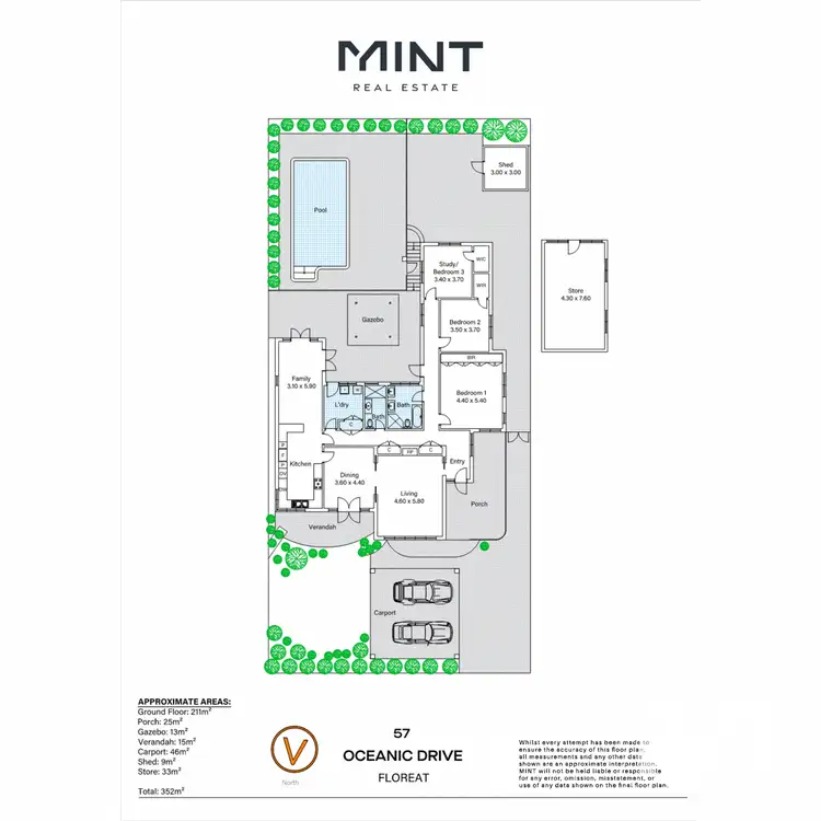 Floorplan of Homely house listing, 57 Oceanic Drive, Floreat WA 6014