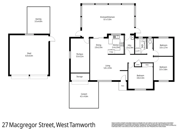 Floorplan of Homely house listing, 1 Marshall Place, Tamworth NSW 2340