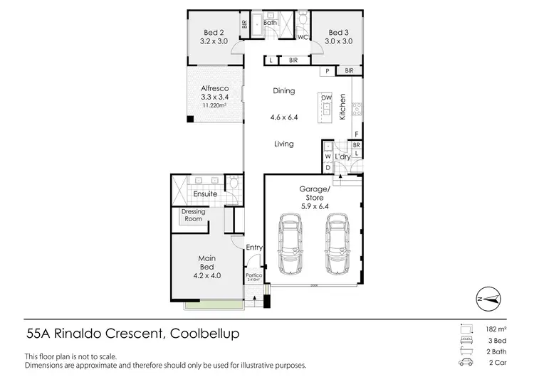 Floorplan of Homely house listing, 55A Rinaldo Crescent, Coolbellup WA 6163