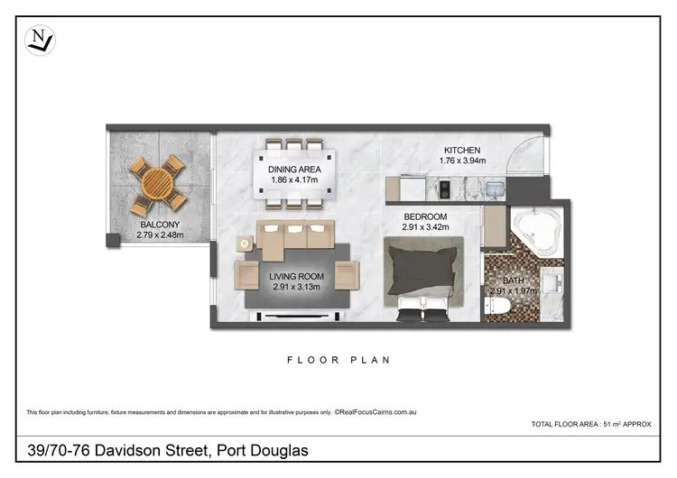 Floorplan of Homely apartment listing, 39/70-76 Davidson Street, Port Douglas QLD 4877
