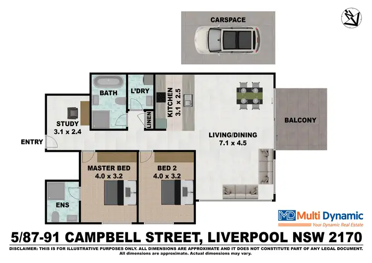 Floorplan of Homely apartment listing, 5/87-91 Campbell Street, Liverpool NSW 2170
