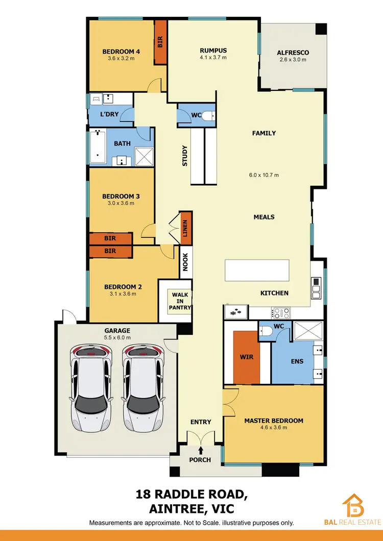 Floorplan of Homely house listing, 18 Raddle Road, Aintree VIC 3336