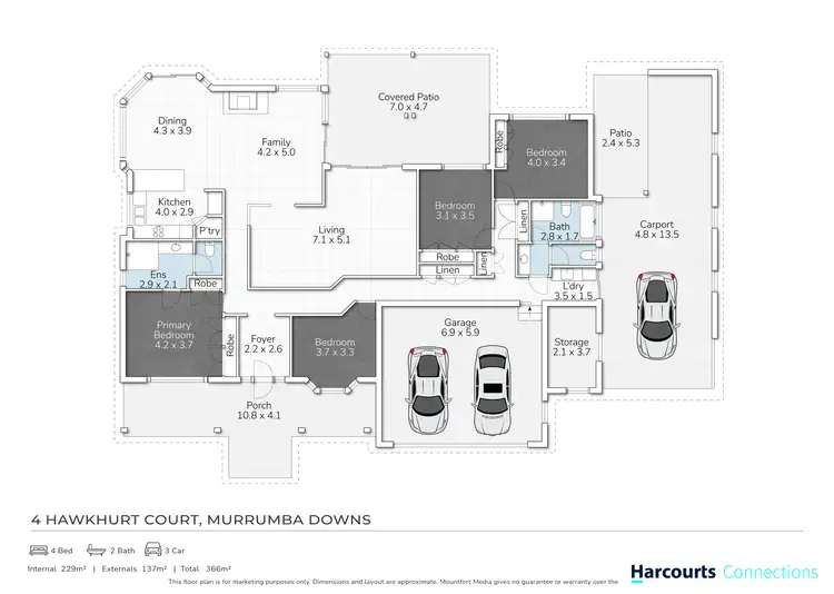 Floorplan of Homely house listing, 4 Hawkhurst Court, Murrumba Downs QLD 4503