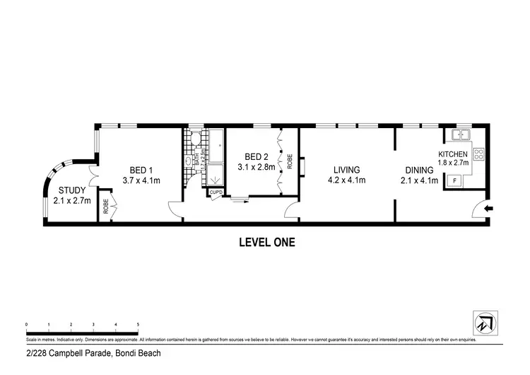Floorplan of Homely apartment listing, 2/228 Campbell Parade, Bondi Beach NSW 2026