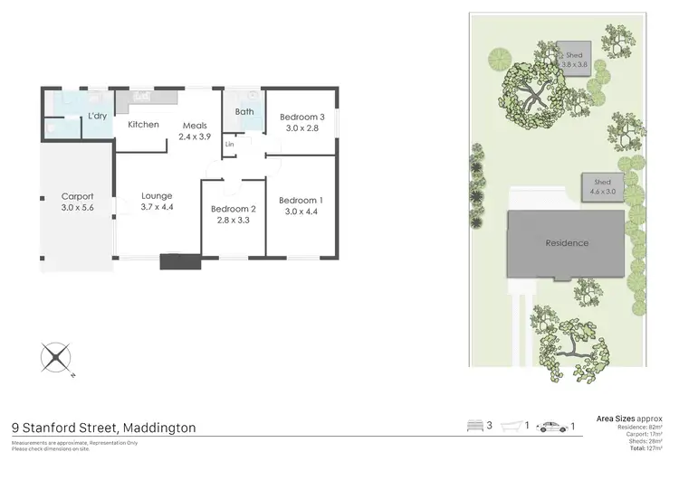 Floorplan of Homely house listing, 9 Stanford Street, Maddington WA 6109