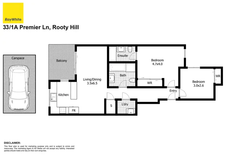 Floorplan of Homely apartment listing, 33/1A Premier Lane, Rooty Hill NSW 2766