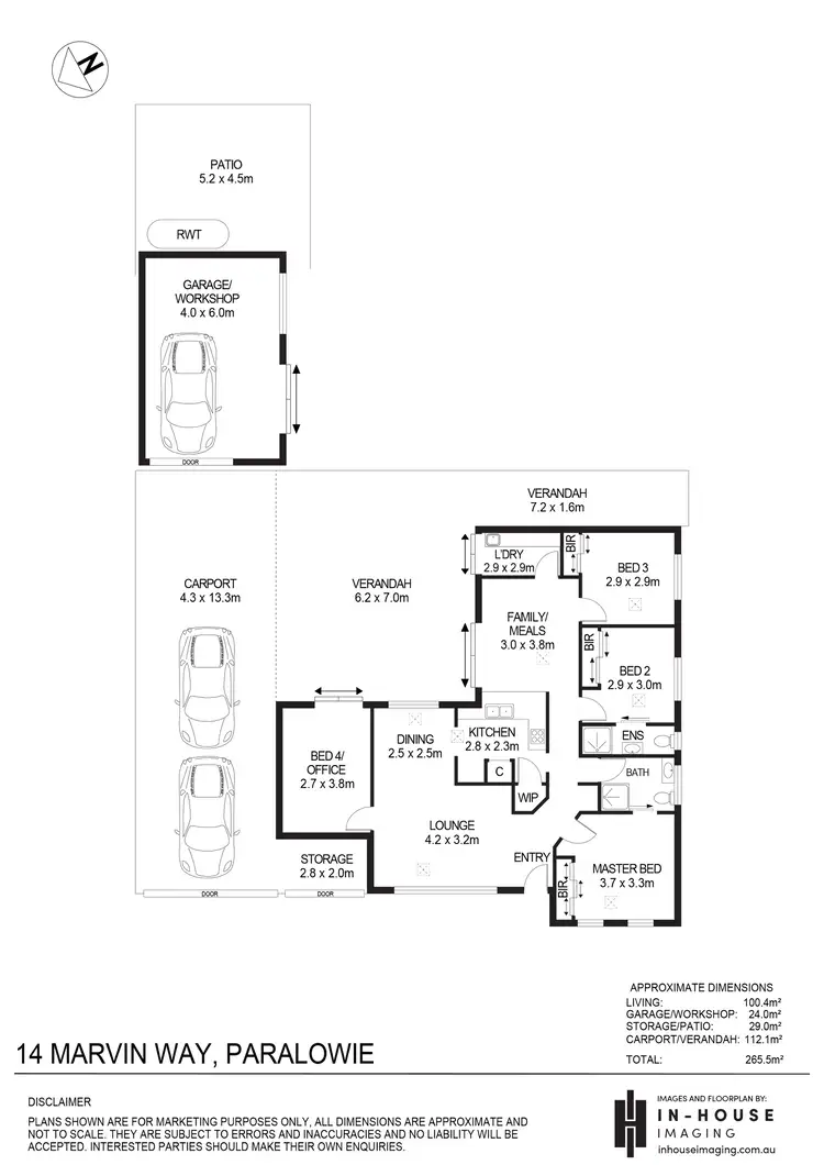 Floorplan of Homely house listing, 14 Marvin Way, Paralowie SA 5108