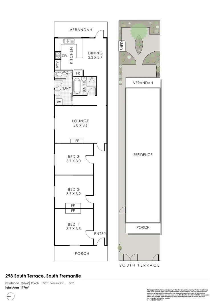 Floorplan of Homely house listing, 298 South Terrace, South Fremantle WA 6162