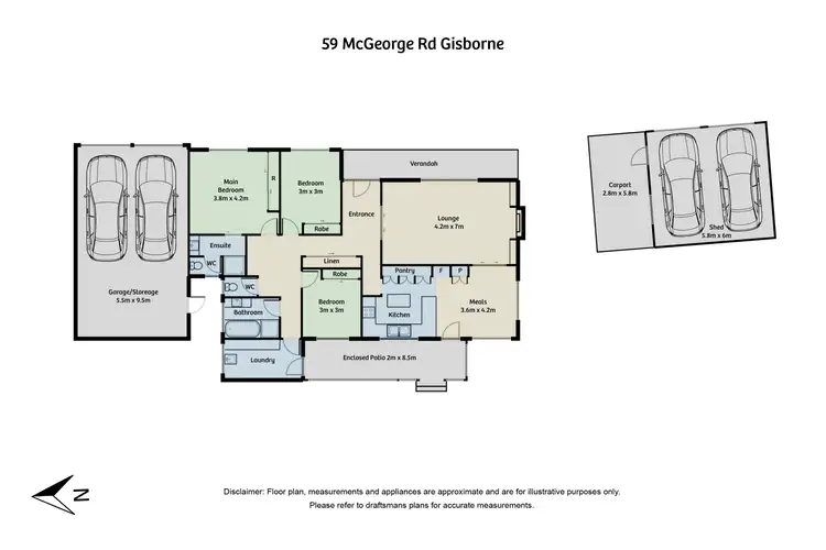 Floorplan of Homely house listing, 59 McGeorge Road, Gisborne South VIC 3437