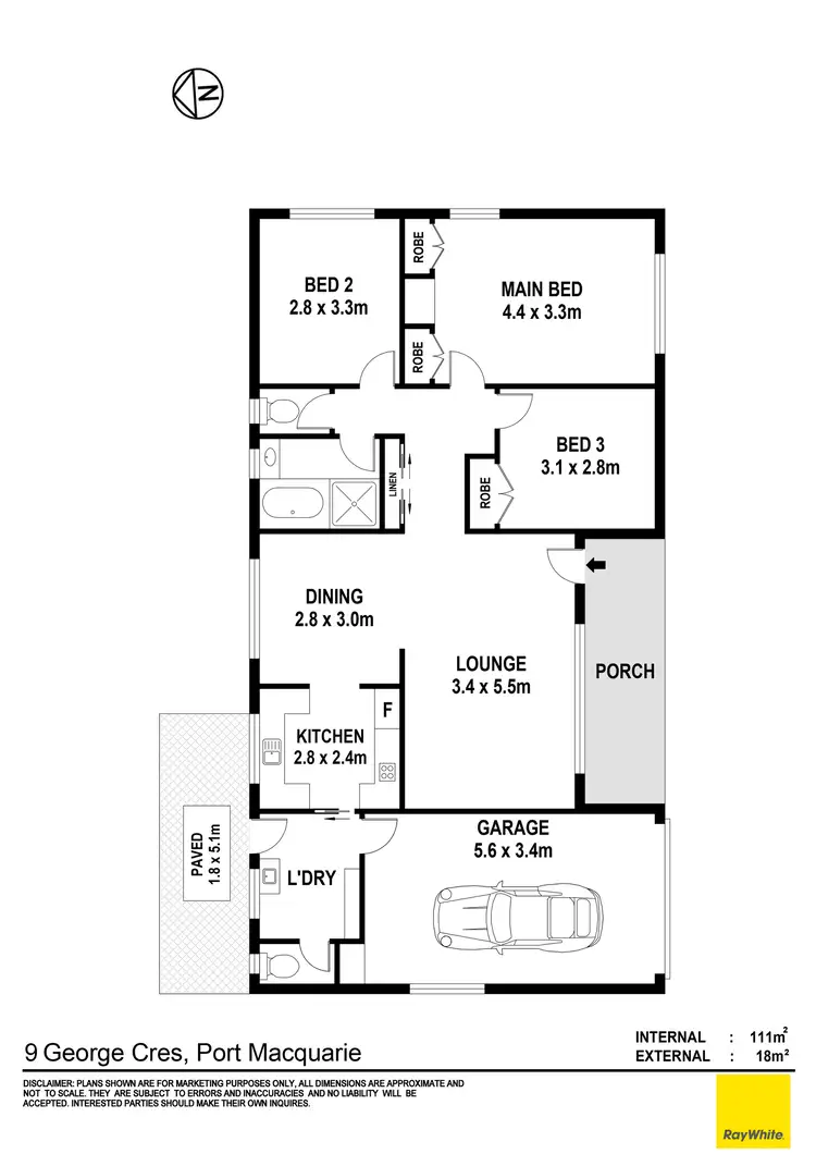 Floorplan of Homely house listing, 9 George Crescent, Port Macquarie NSW 2444