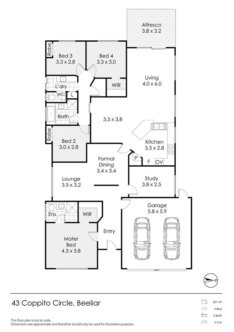 Floorplan of Homely house listing, 43 Coppito Circle, Beeliar WA 6164