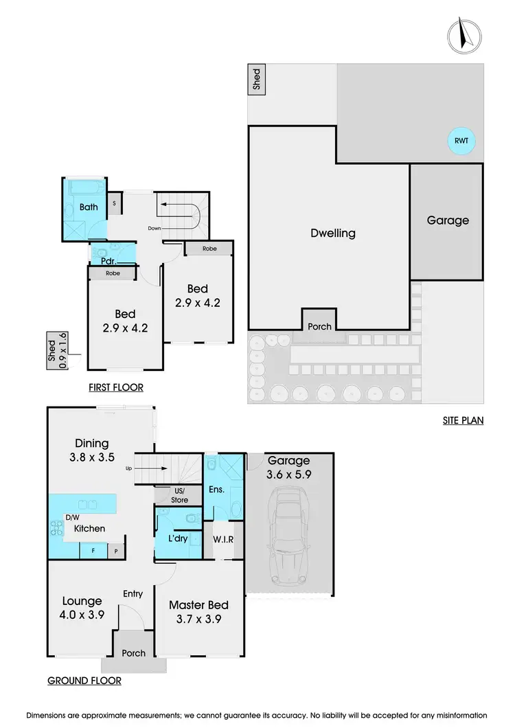 Floorplan of Homely townhouse listing, 3/54 Carmichael Road, Oakleigh East VIC 3166