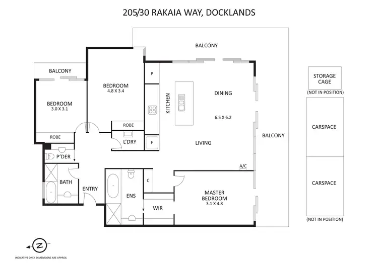 Floorplan of Homely apartment listing, 205/30 Rakaia Way, Docklands VIC 3008