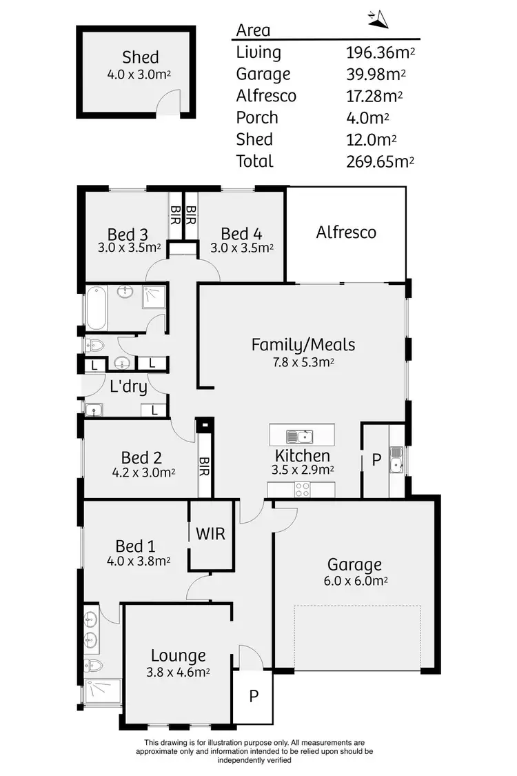Floorplan of Homely house listing, 5 Weathers Drive, Strathalbyn SA 5255