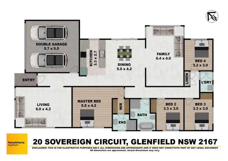 Floorplan of Homely house listing, 20 Sovereign Circuit, Glenfield NSW 2167