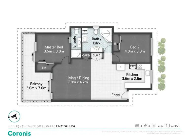 Floorplan of Homely apartment listing, 25/74-80 Hurdcotte Street, Enoggera QLD 4051