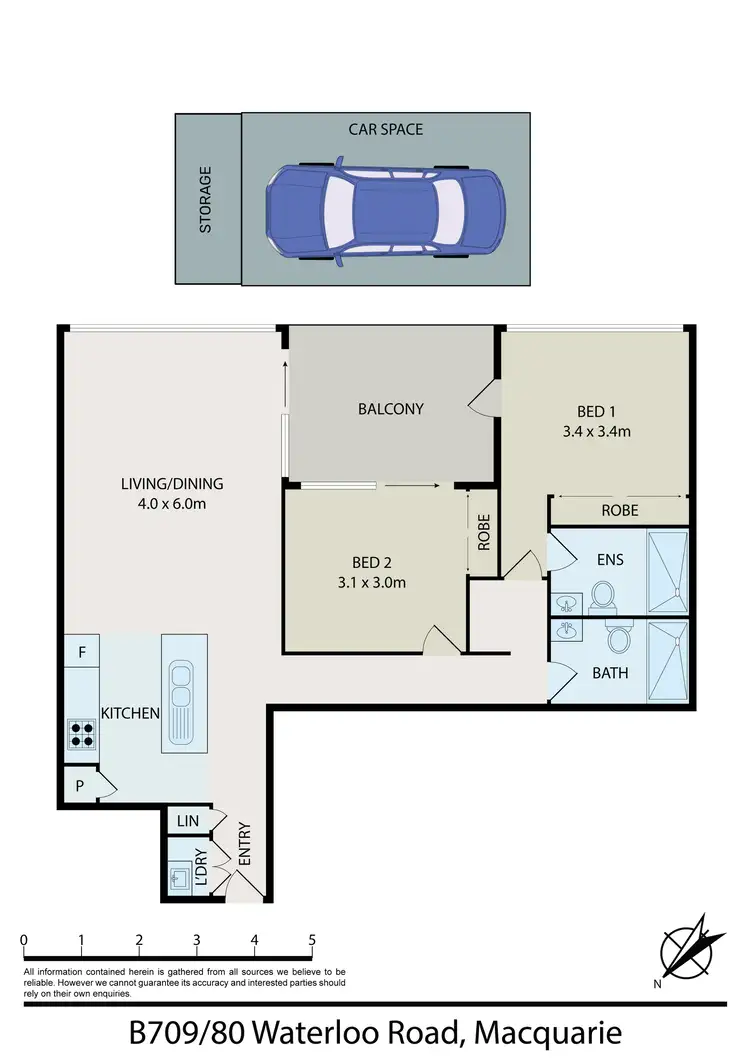 Floorplan of Homely apartment listing, 709B/80 Waterloo Road, Macquarie Park NSW 2113