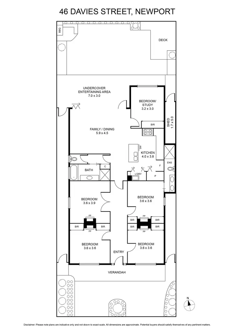 Floorplan of Homely house listing, 46 Davies Street, Newport VIC 3015