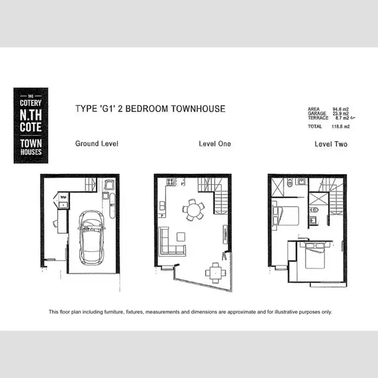 Floorplan of Homely townhouse listing, 8/75 Gadd Street, Northcote VIC 3070