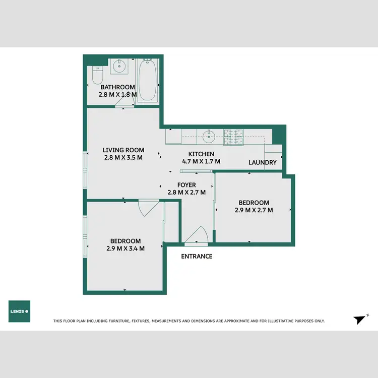 Floorplan of Homely apartment listing, 712/233-239 Collins Street, Melbourne VIC 3000