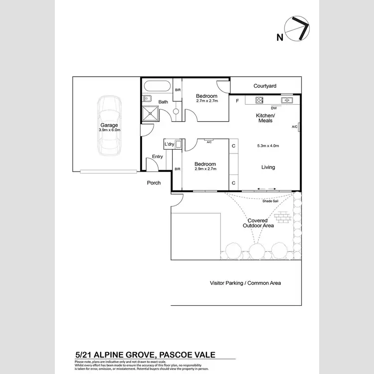 Floorplan of Homely unit listing, 5/21 Alpine Grove, Pascoe Vale VIC 3044