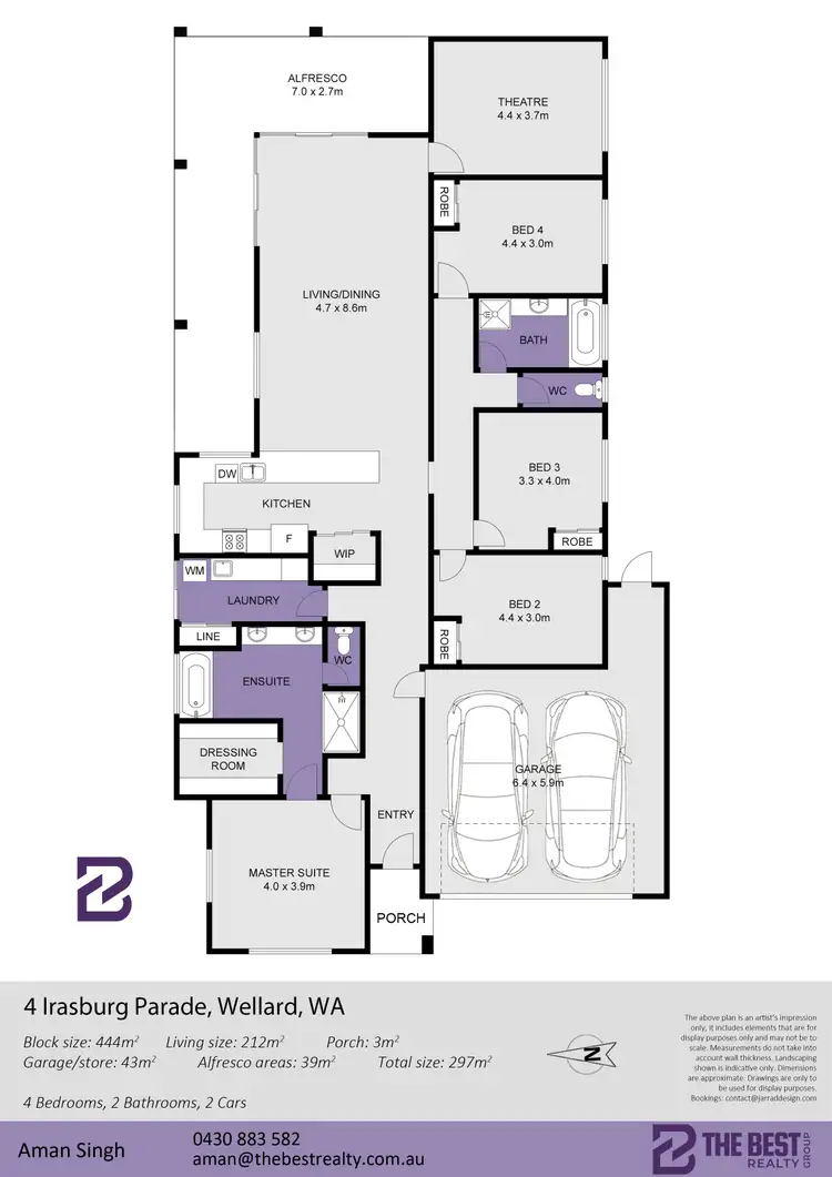 Floorplan of Homely house listing, 4 Irasburg Parade, Wellard WA 6170