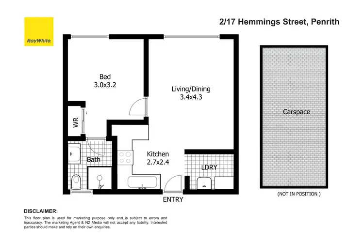 Floorplan of Homely unit listing, 2/17 Hemmings Street, Penrith NSW 2750