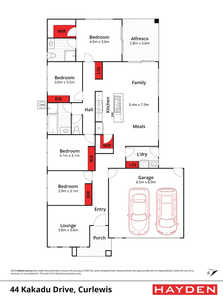 Floorplan of Homely house listing, 44 Kakadu Drive, Curlewis VIC 3222