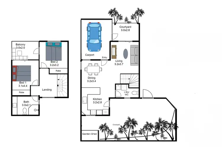 Floorplan of Homely townhouse listing, 1/5 Osprey Close, Port Douglas QLD 4877