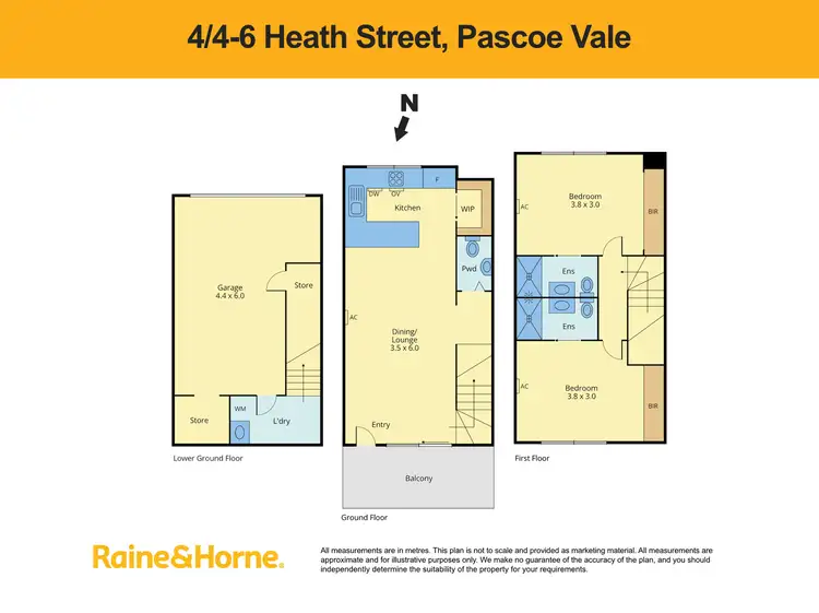 Floorplan of Homely townhouse listing, 4/4-6 Heath Street, Pascoe Vale VIC 3044