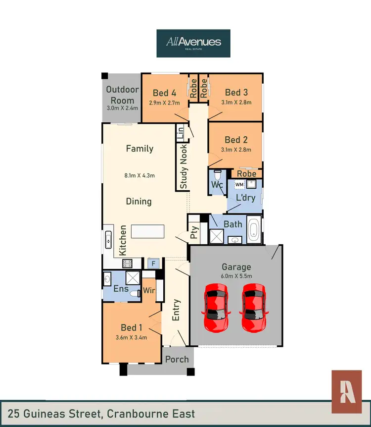 Floorplan of Homely house listing, 25 Guineas Street, Cranbourne East VIC 3977