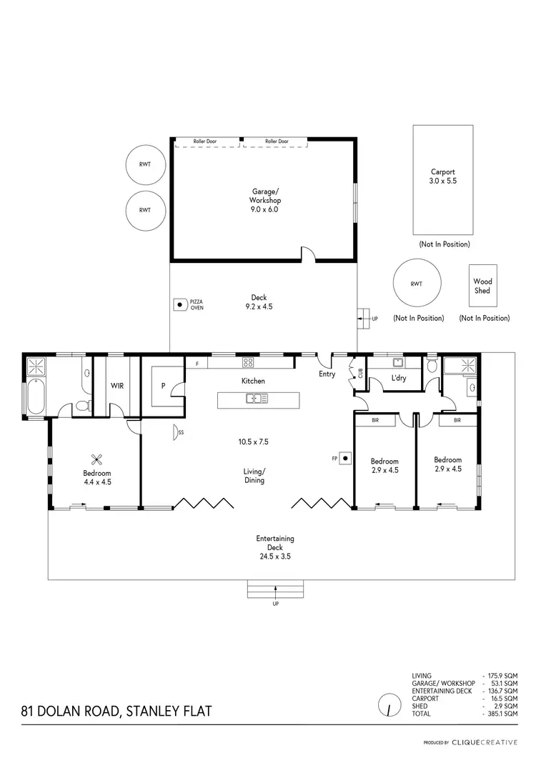 Floorplan of Homely house listing, 81 Dolan Road, Clare SA 5453