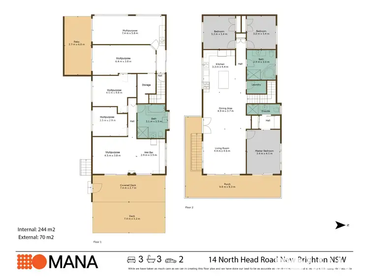 Floorplan of Homely house listing, 14 North Head Road, New Brighton NSW 2483