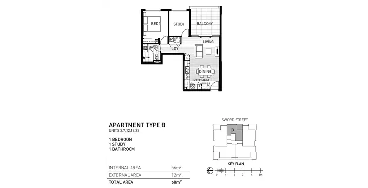 Floorplan of Homely apartment listing, 07/33 Sword Street, Woolloongabba QLD 4102