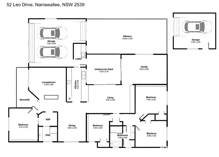 Floorplan of Homely house listing, 52 Leo Drive, Narrawallee NSW 2539