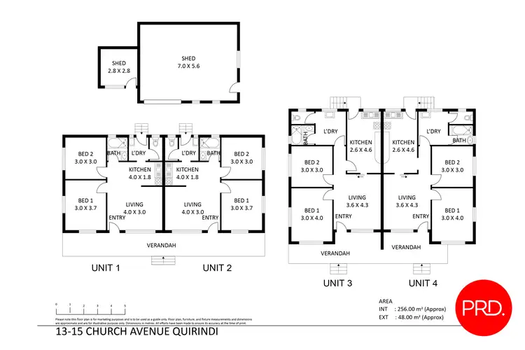 Floorplan of Homely block of units listing, 13-15 Church Avenue, Quirindi NSW 2343
