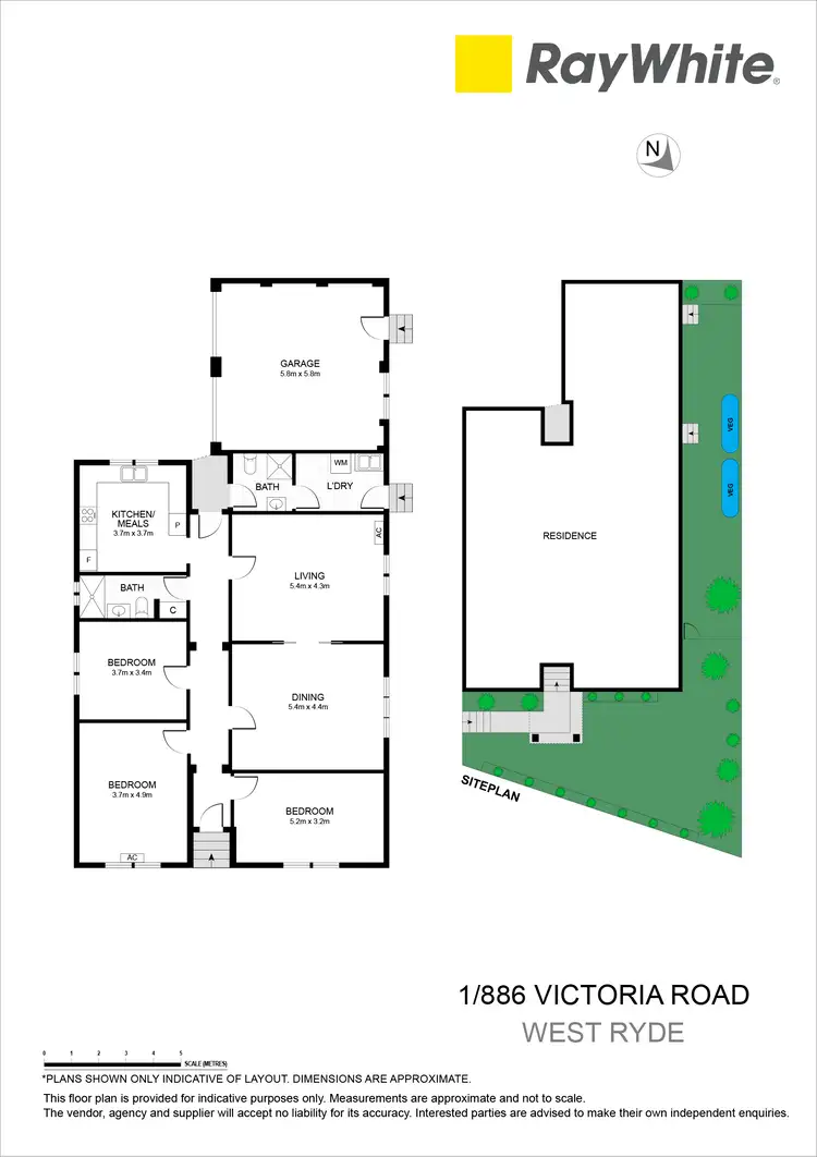 Floorplan of Homely villa listing, 1/886 Victoria Road, West Ryde NSW 2114