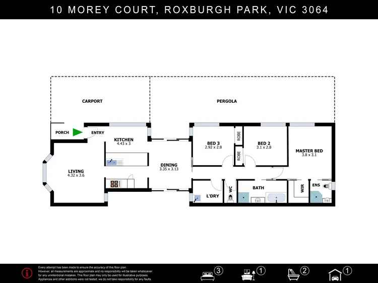 Floorplan of Homely house listing, 10 Morey Court, Roxburgh Park VIC 3064
