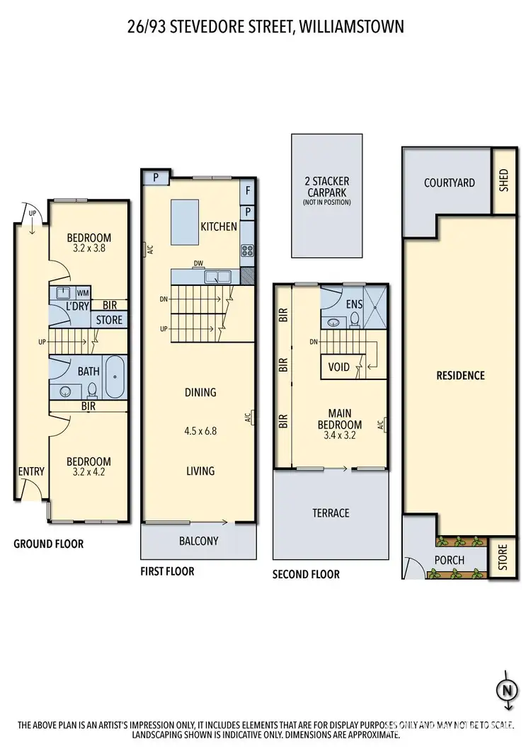 Floorplan of Homely townhouse listing, 26/93 Stevedore Street, Williamstown VIC 3016