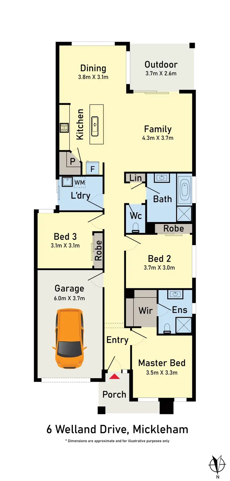 Floorplan of Homely house listing, 6 Welland Drive, Mickleham VIC 3064