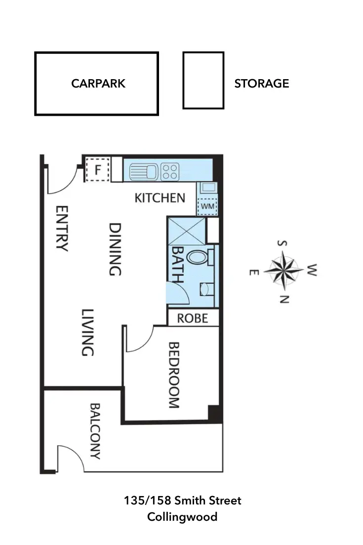 Floorplan of Homely apartment listing, 135/158 Smith Street, Collingwood VIC 3066