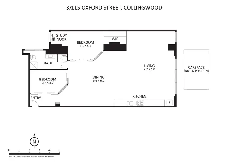 Floorplan of Homely apartment listing, 3/115 Oxford Street, Collingwood VIC 3066